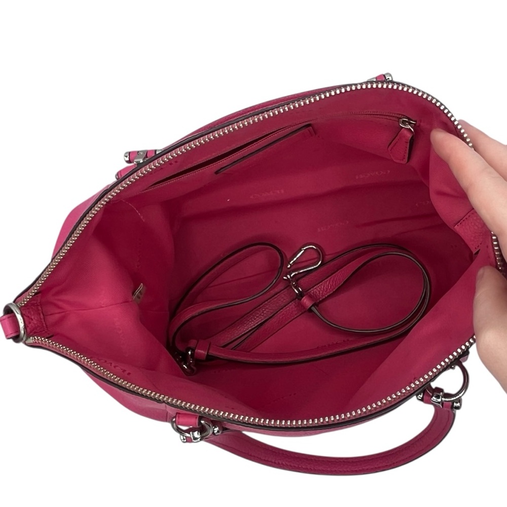 Coach Prairie Fuchsia Barbie Hot Pink Crossbody Top Handle Satchel Bag Purse - Picture 7 of 10